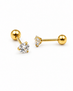 3 mm Gold Round Studs