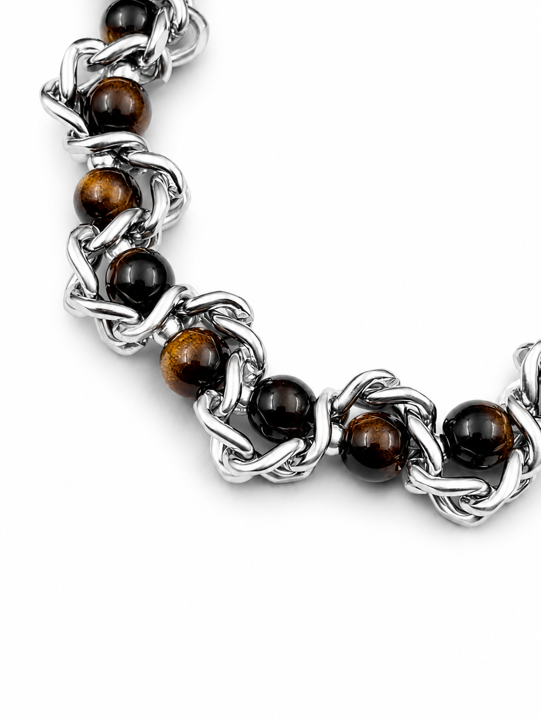 Fusion - Chain Bracelet- knot bracelet Tiger Eye