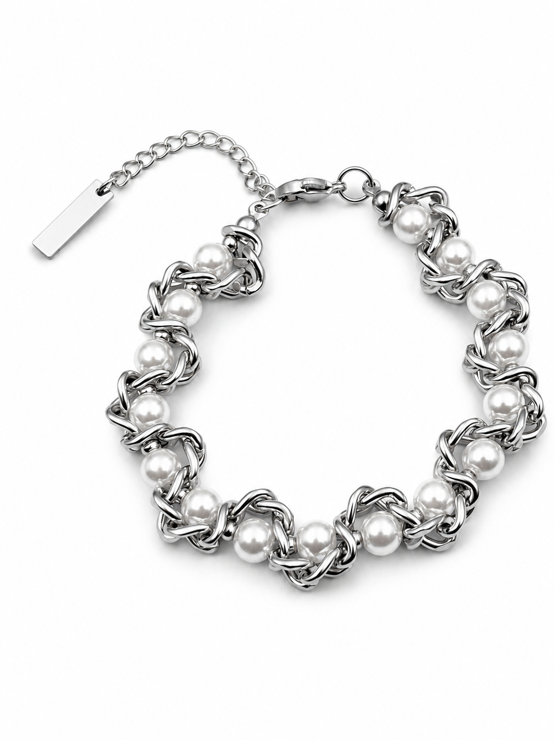 Fusion - Chain Bracelet- knot bracelet - Pearl