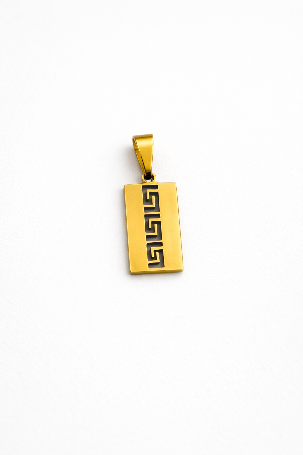 Rectangle Greek Pendent - Golden