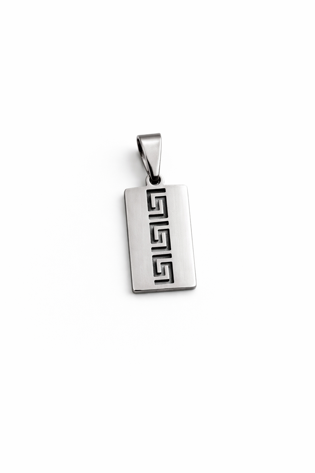 Rectangle-Greek Design Pendent Silver